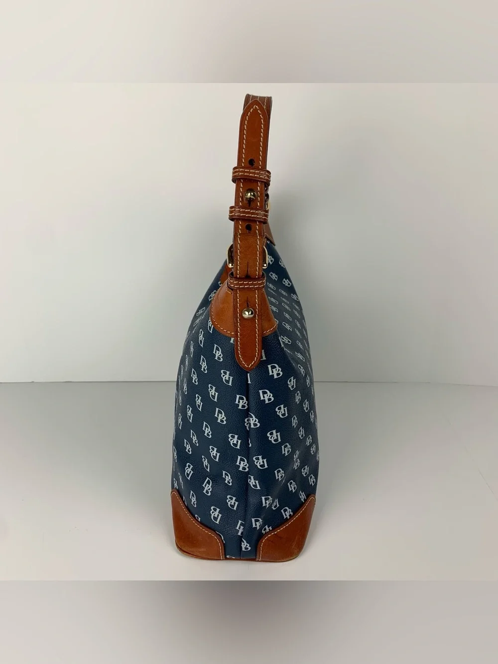 Dooney & Bourke Gretta Hobo Navy Blue Medium Shoulder Bag Purse